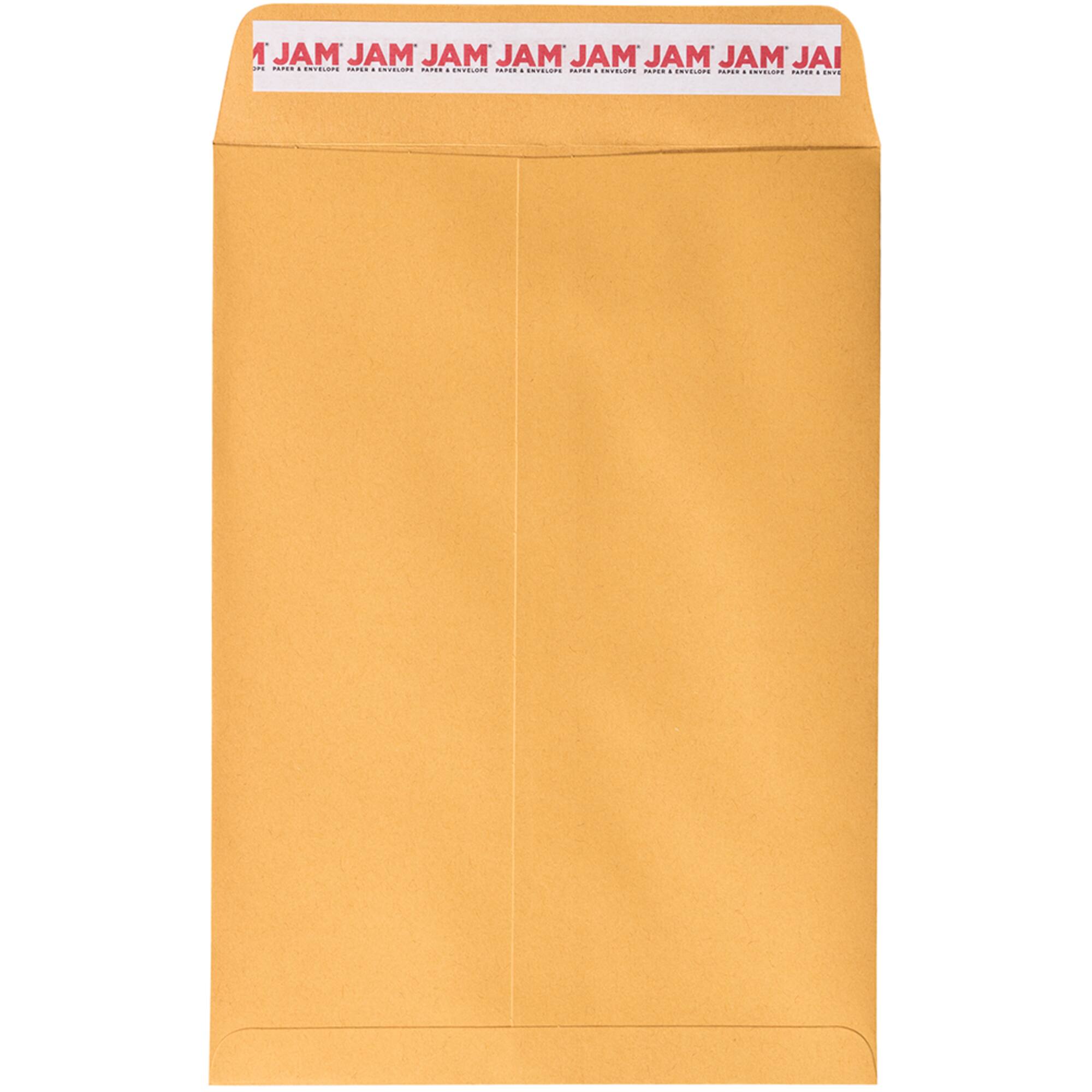 JAM Paper 7.5" x 10.5" Brown Kraft Manila Open End Catalog Envelopes